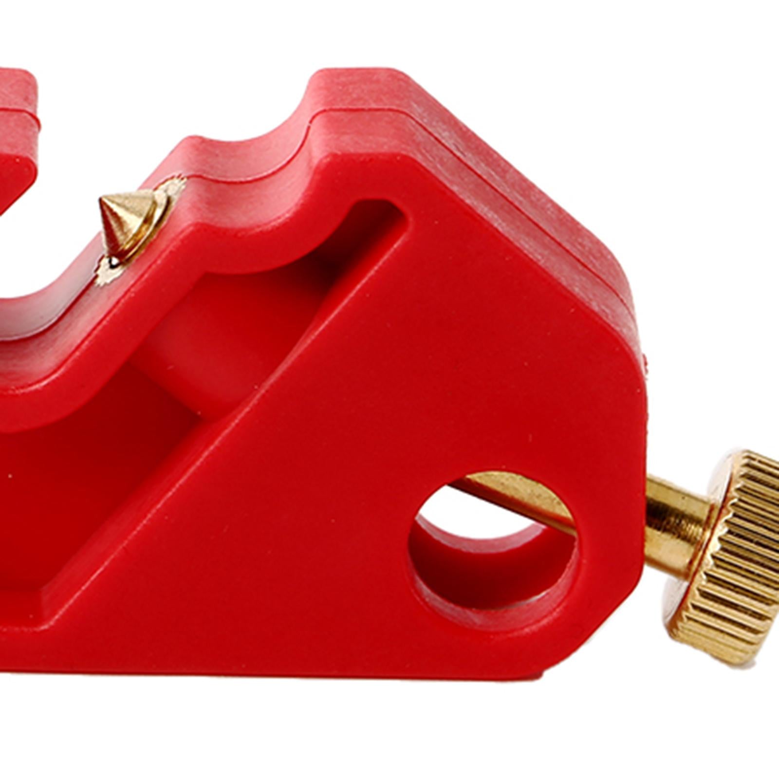 Universal 10mm Circuit Breaker Lockout Red with Twisted Screw