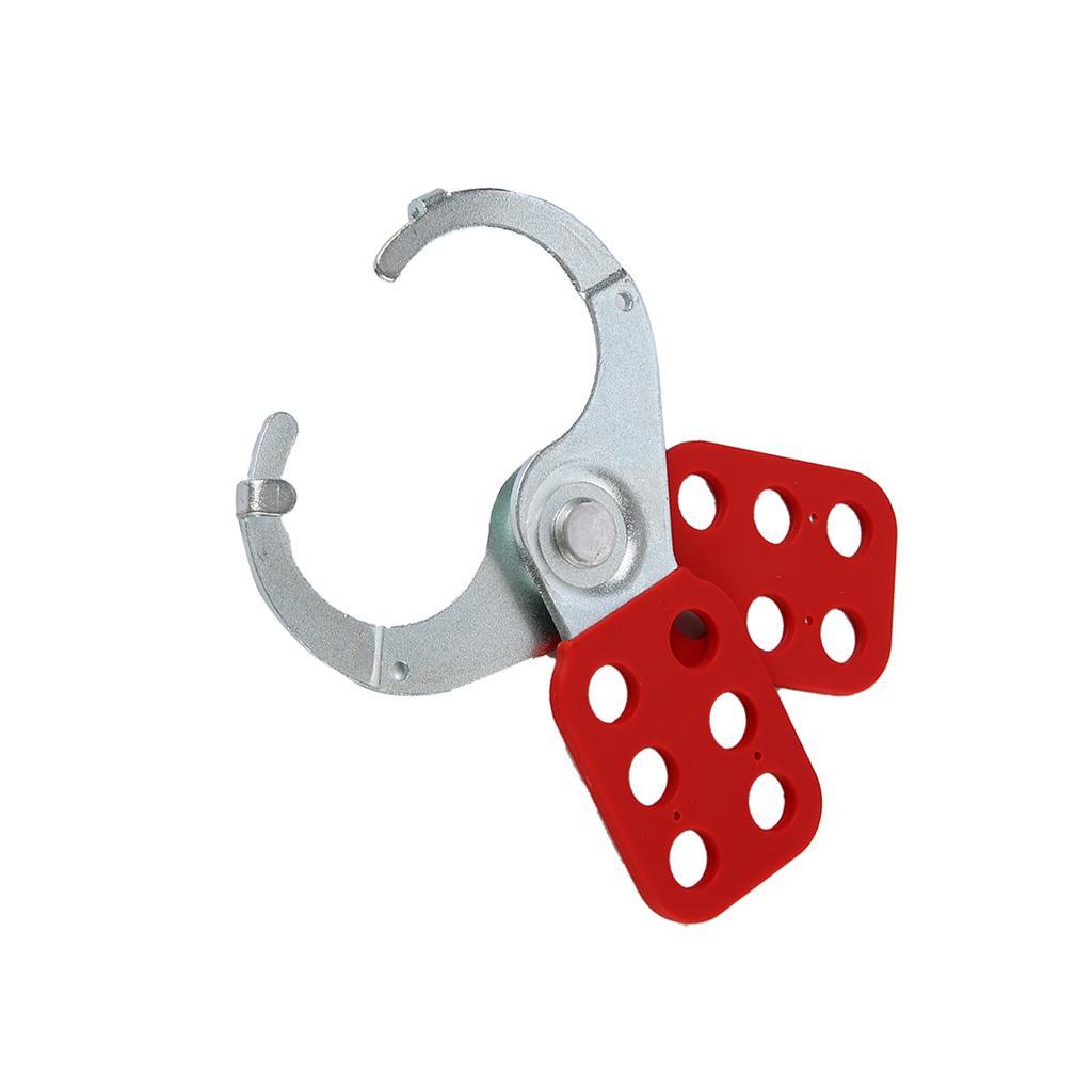 Lockout Tagout Hasp w/ PE Coated Handle, Holds up to 6 Padlocks 1.5 Inch Jaw