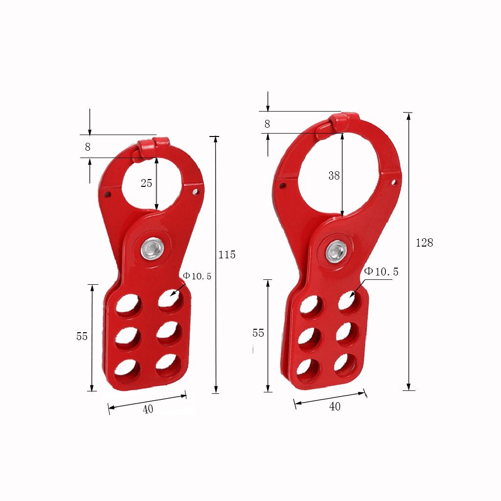 Steel Constructed Lockout Tagout Hasp, Holds up to 6 Padlocks 1 Inch Jaw