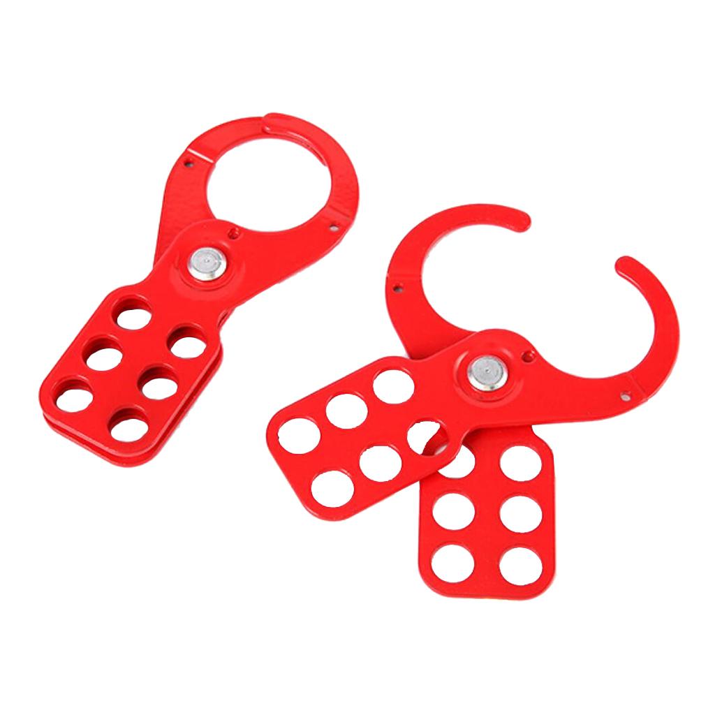 Steel Constructed Lockout Tagout Hasp, Holds up to 6 Padlocks 1 Inch Jaw