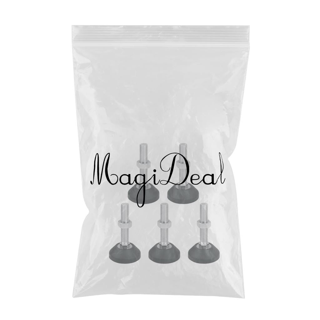 5 Pcs Adjustable Leveling Feet Threaded Glide Foot Leg Leveler M12x100 D50