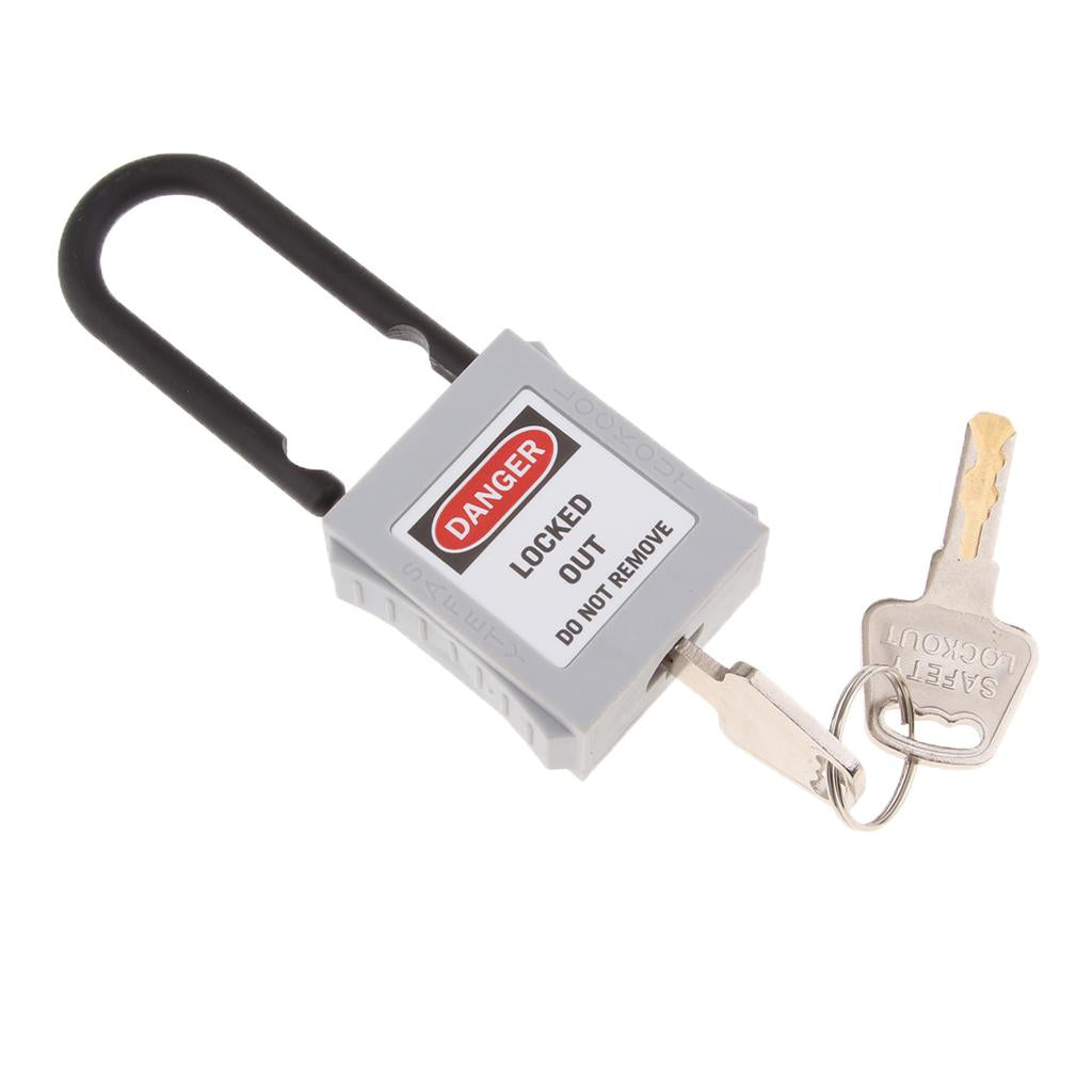 PL38-KD 38 mm PVC Curved Safety Lockout Padlock Grey