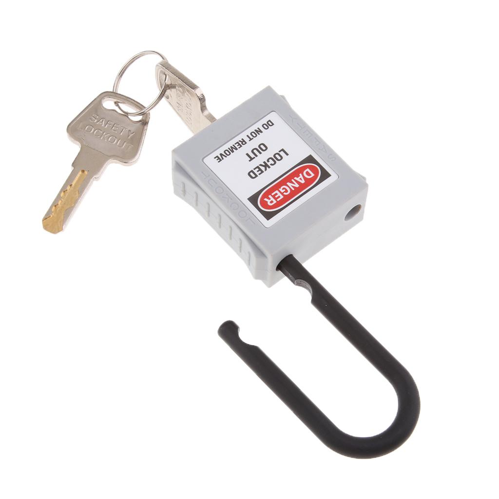 PL38-KD 38 mm PVC Curved Safety Lockout Padlock Grey