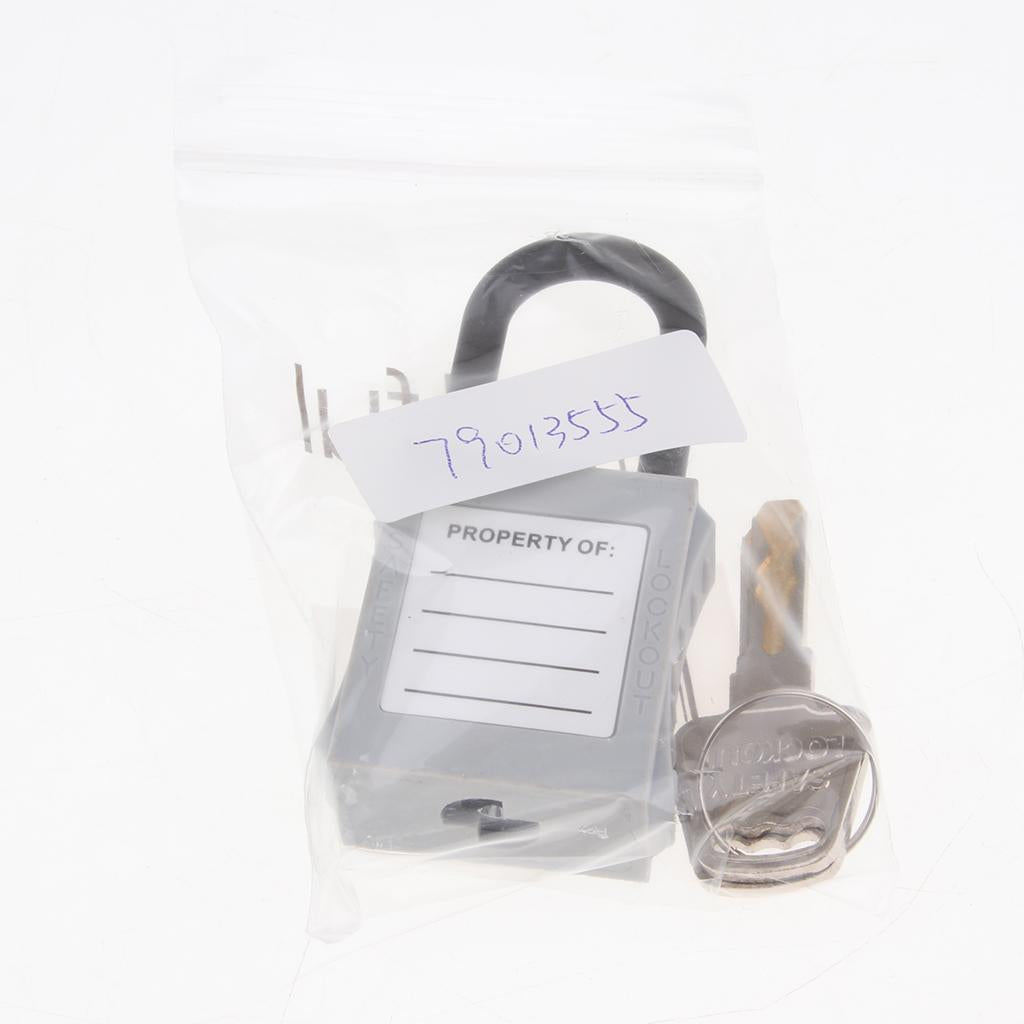 PL38-KD 38 mm PVC Curved Safety Lockout Padlock Grey