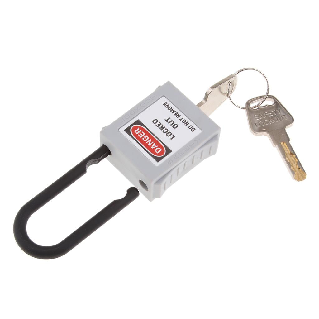 PL38-KD 38 mm PVC Curved Safety Lockout Padlock Grey