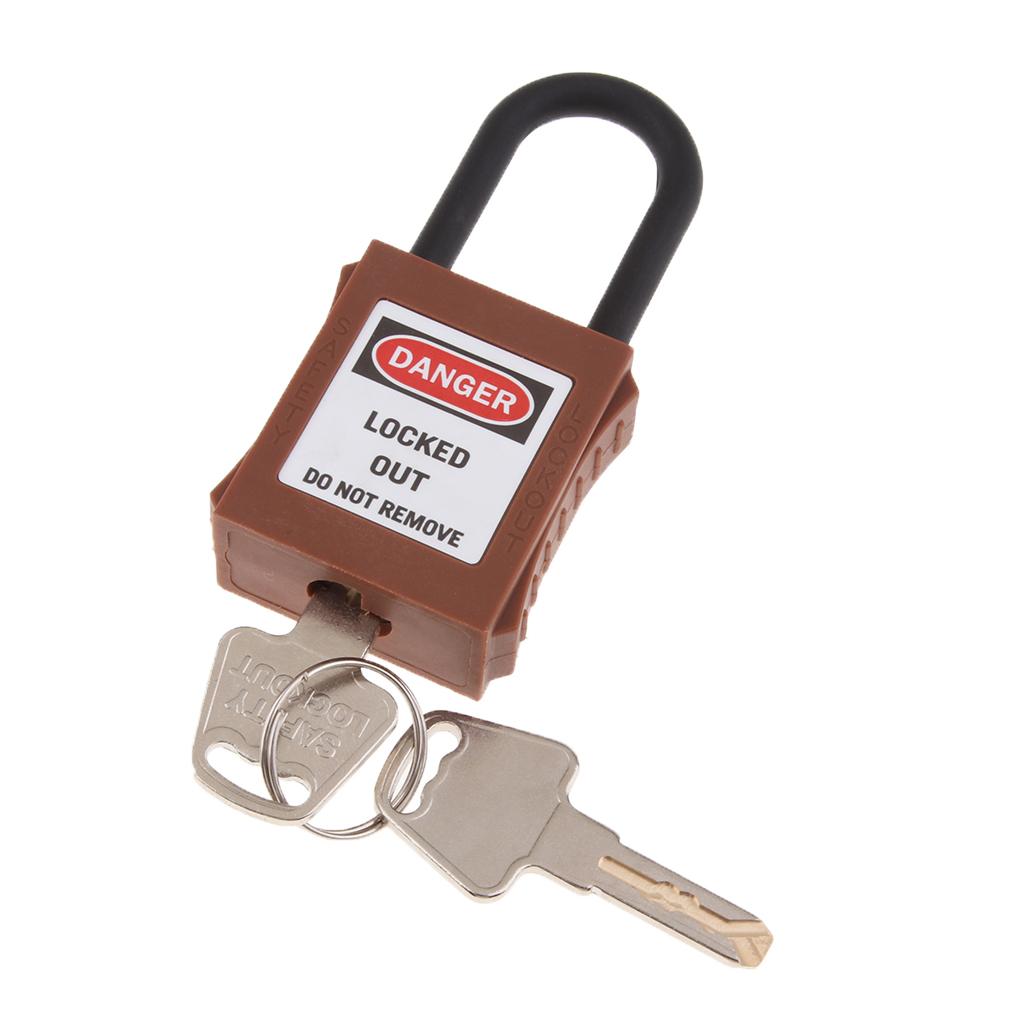 PL38-KD 38 mm PVC Curved Safety Lockout Padlock Brown