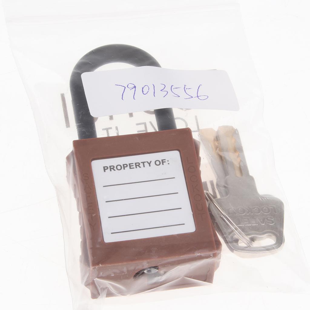 PL38-KD 38 mm PVC Curved Safety Lockout Padlock Brown