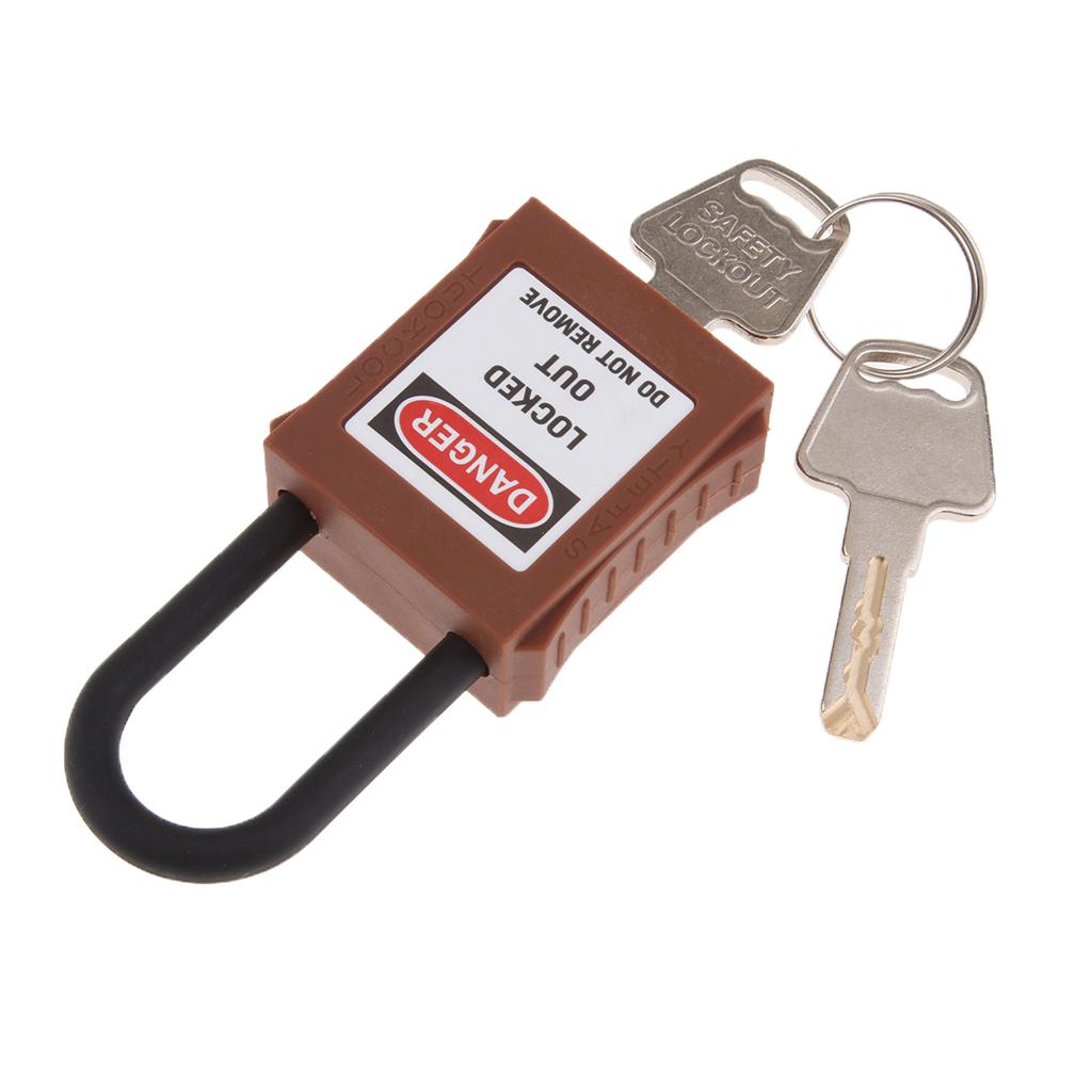 PL38-KD 38 mm PVC Curved Safety Lockout Padlock Brown