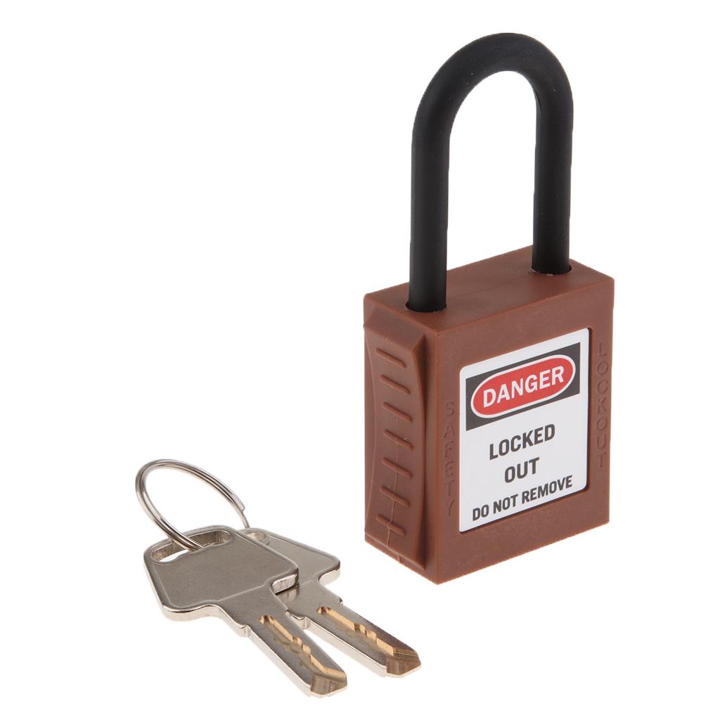 PL38-KD 38 mm PVC Curved Safety Lockout Padlock Brown