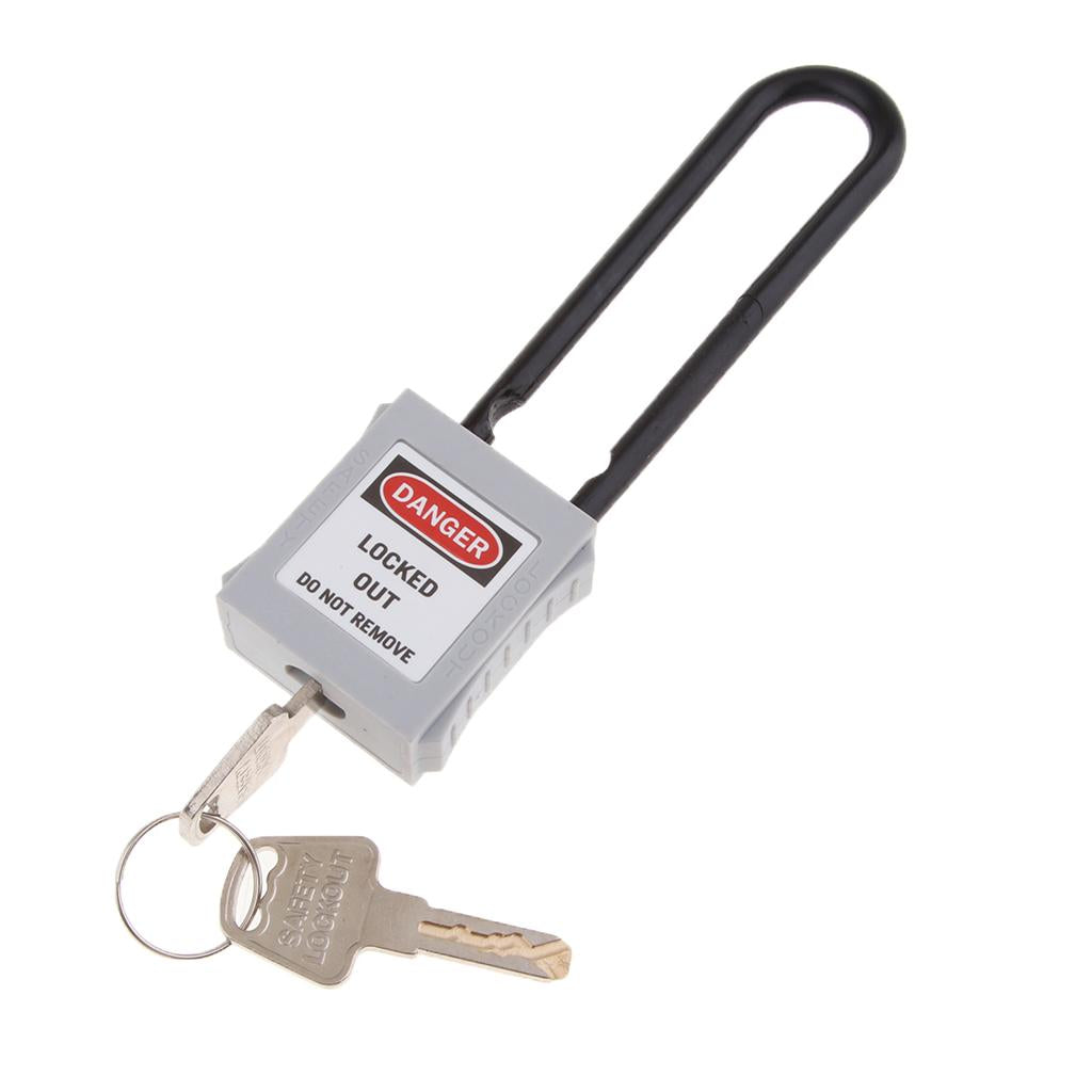 Safety Security Lockout Padlock Keyed Different, 3 Inch Shackle Grey