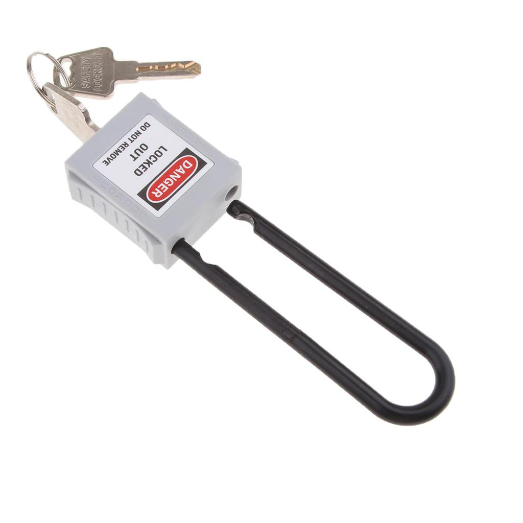 Safety Security Lockout Padlock Keyed Different, 3 Inch Shackle Grey