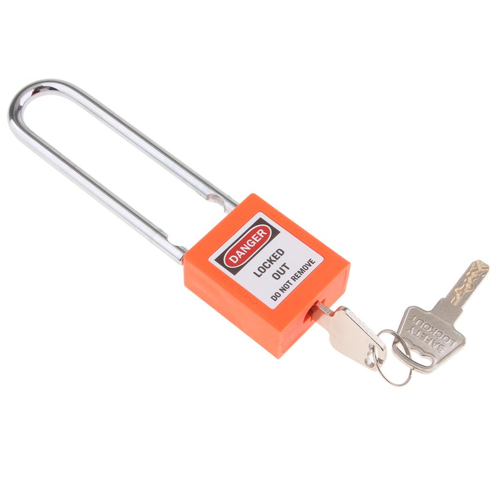 Safety Security Lockout Padlock Keyed Different  Orange