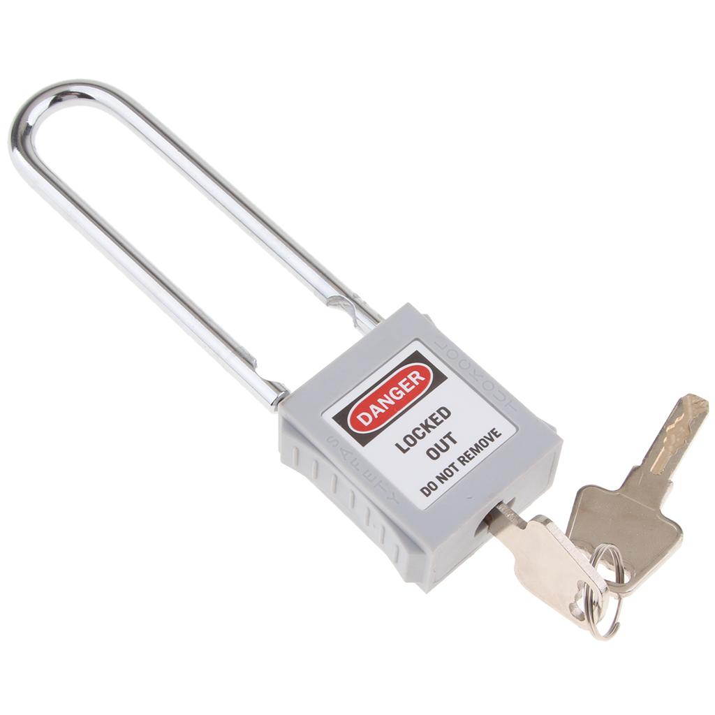 Safety Security Lockout Padlock Keyed Different, PA, High Quality Steel Grey