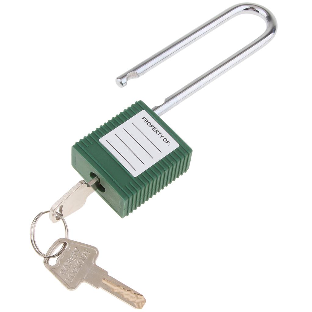 Safety Lockout Padlock Security Keyed Different 76mm Metal Outdoor Green