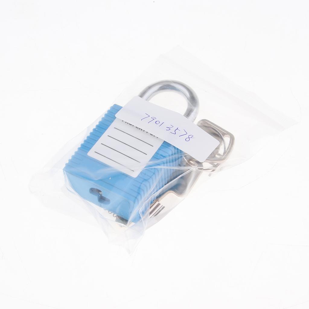 Safety Lockout Padlock Security Keyed Different 25mm Metal Outdoor Blue