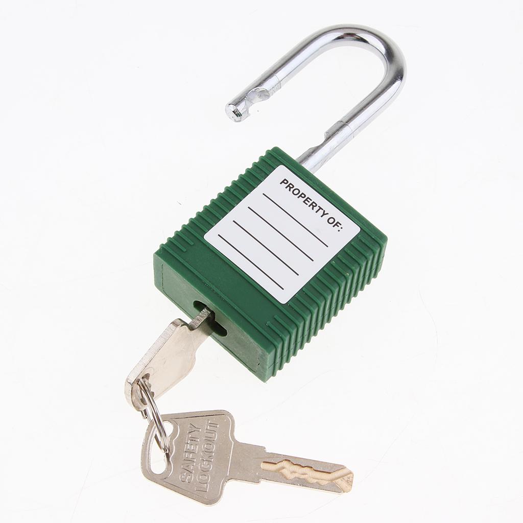 Safety Lockout Padlock Security Keyed Different 25mm Metal Outdoor Green