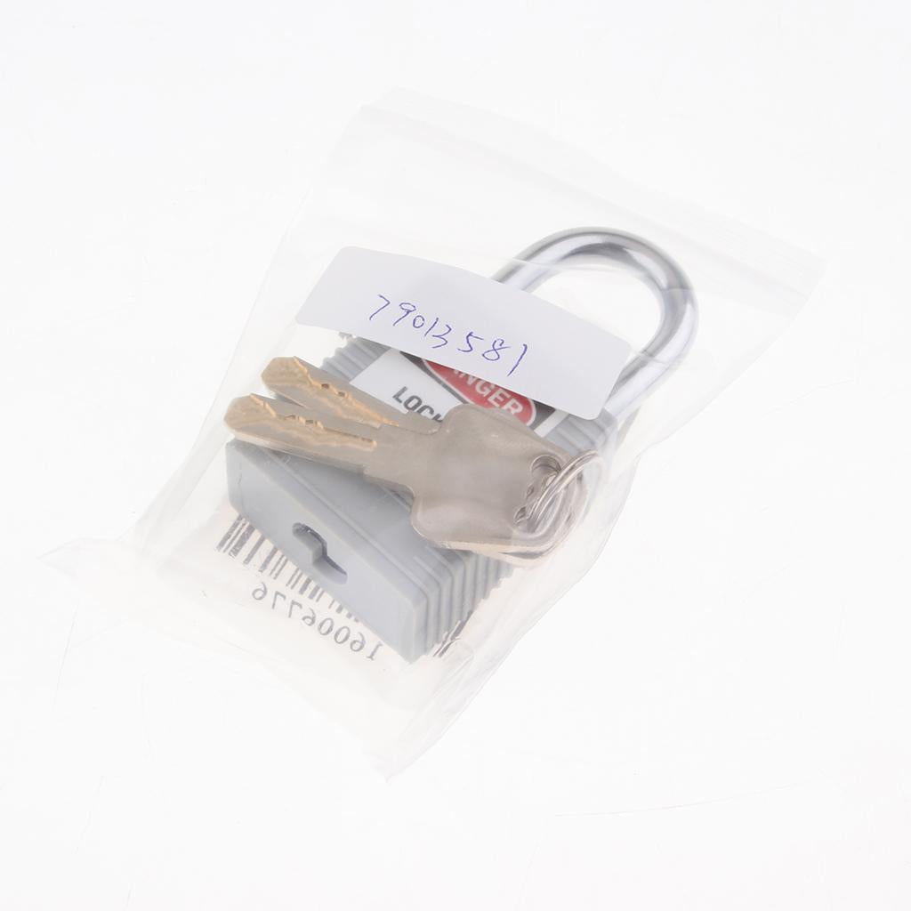 Safety Lockout Padlock Security Keyed Different 25mm Metal Outdoor Gray