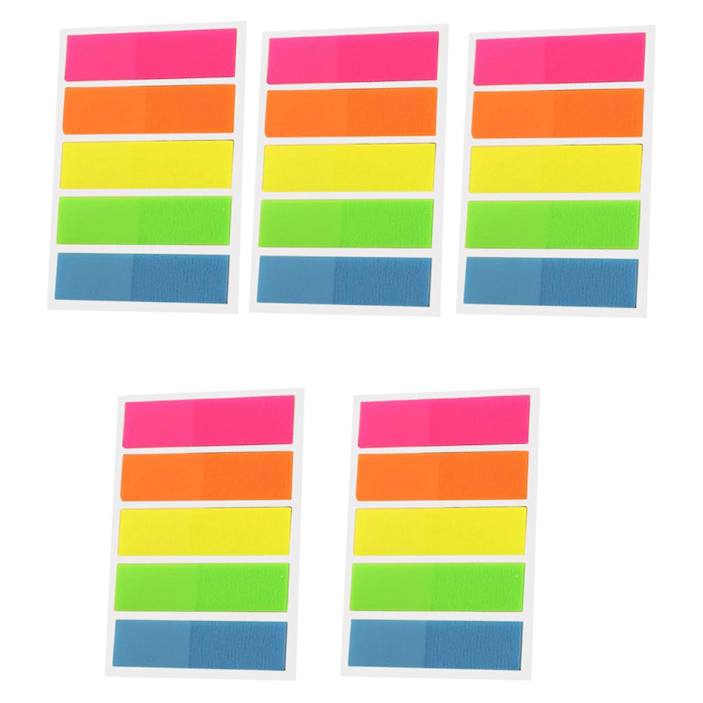 Fluorescent Index Tabs Colorful Adhesive Memo Sticky Note Label Full Color