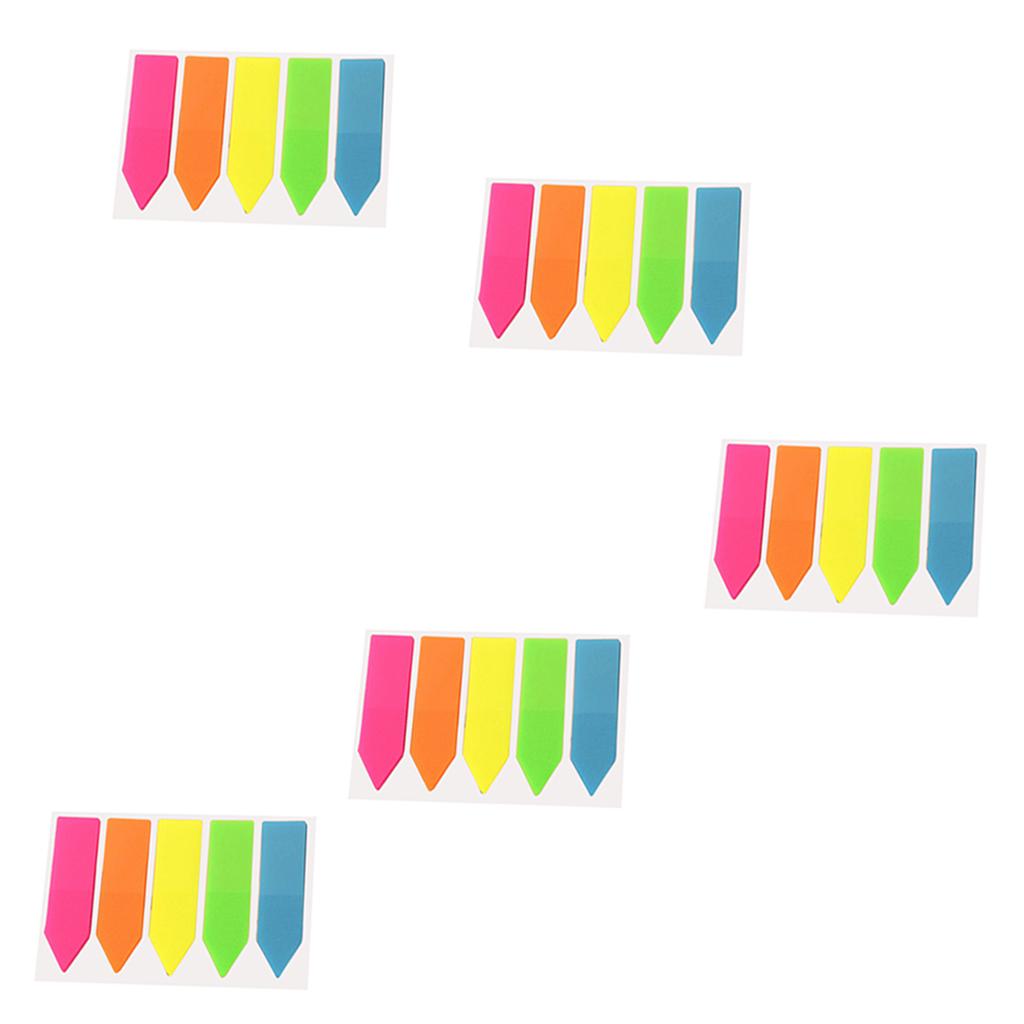 Fluorescent Index Tabs Colorful Adhesive Memo Sticky Note Label Arrow Shape
