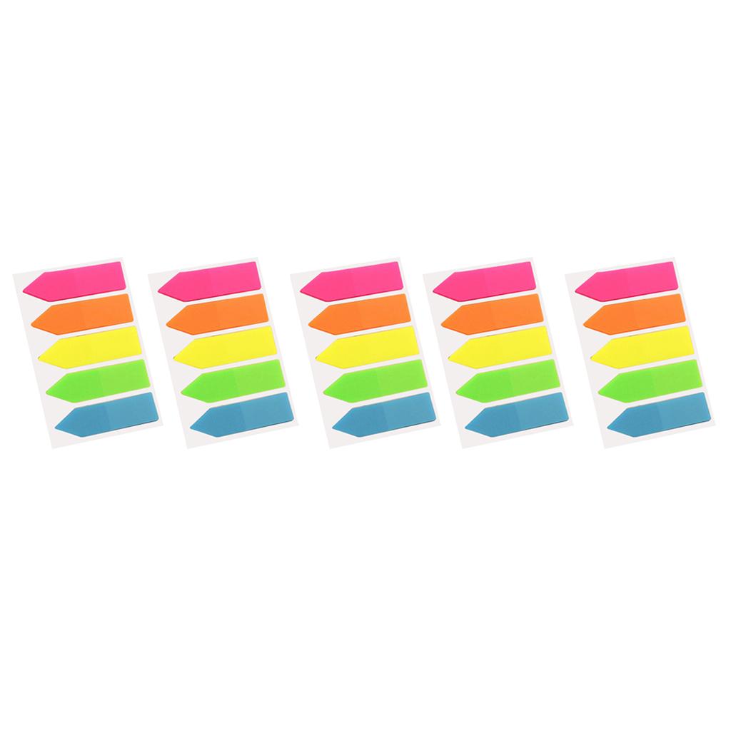 Fluorescent Index Tabs Colorful Adhesive Memo Sticky Note Label Arrow Shape