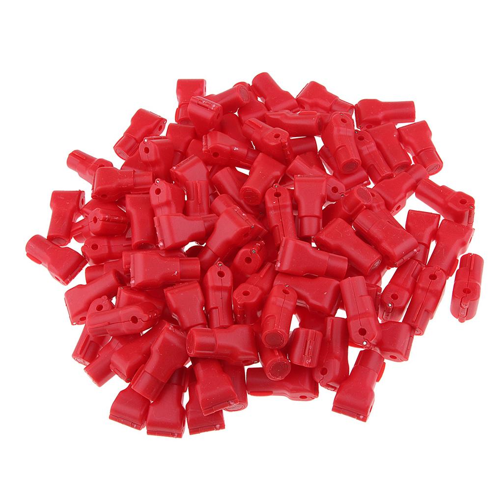 100x Shop Anti-Lost Hanging Display Hook Stop Lock for Store Anti-Theft Red 4mm