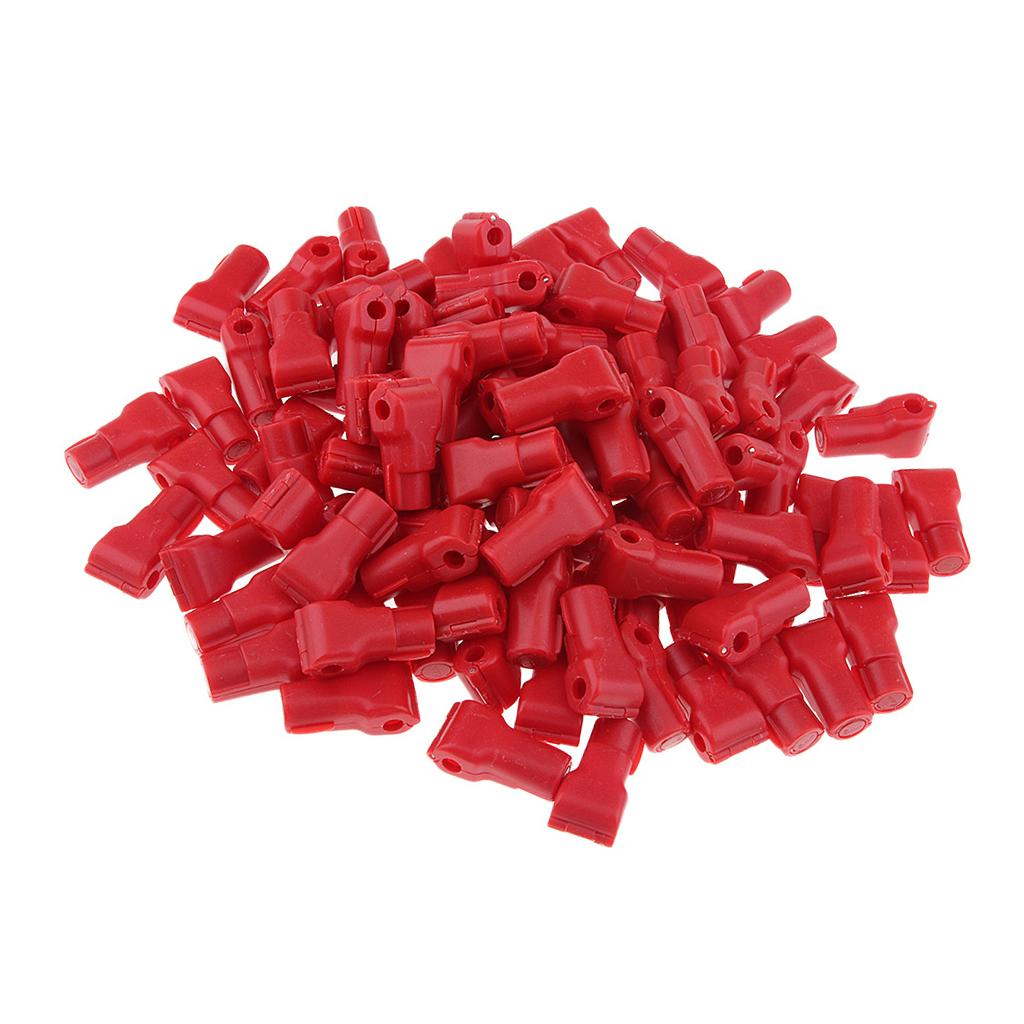 100x Shop Anti-Lost Hanging Display Hook Stop Lock for Store Anti-Theft Red 6mm