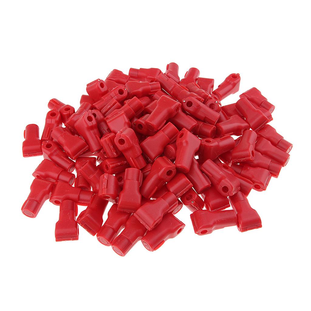 100x Shop Anti-Lost Hanging Display Hook Stop Lock for Store Anti-Theft Red 6mm