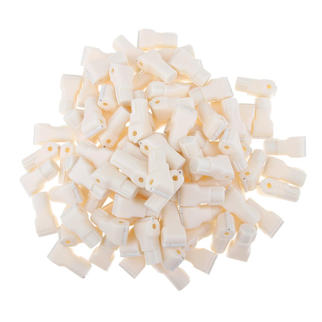 100x Anti-Lost Hanging Display Hook Stop Lock for Store Anti-Theft White 6mm