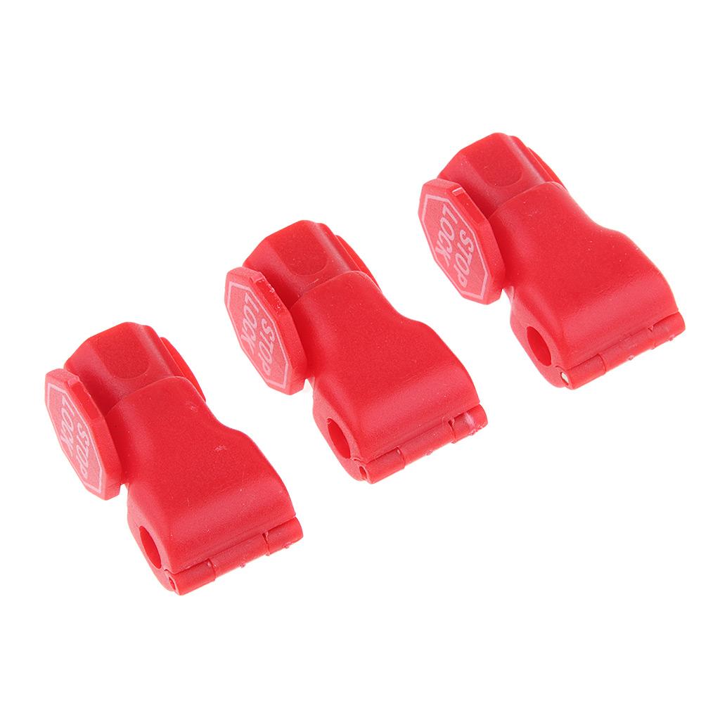 100 Pack Hook Stop Lock Safety Lockout Padlock Anti-Theft Lock Red  6 mm