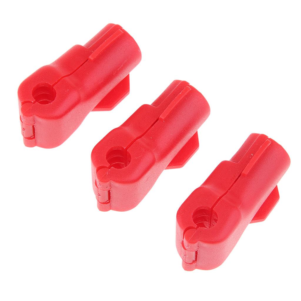 100 Pack Hook Stop Lock Safety Lockout Padlock Anti-Theft Lock Red  6 mm