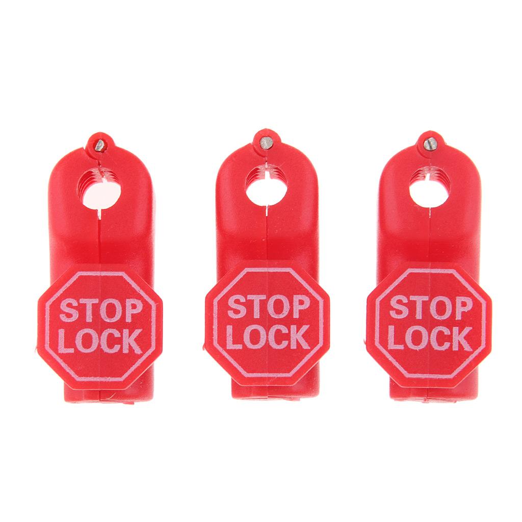 100 Pack Hook Stop Lock Safety Lockout Padlock Anti-Theft Lock Red  6 mm