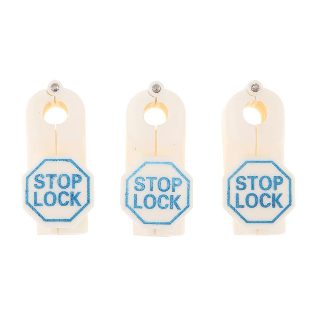 100 Pack Hook Stop Lock Safety Lockout Padlock Anti-Theft Lock White 4.5 mm