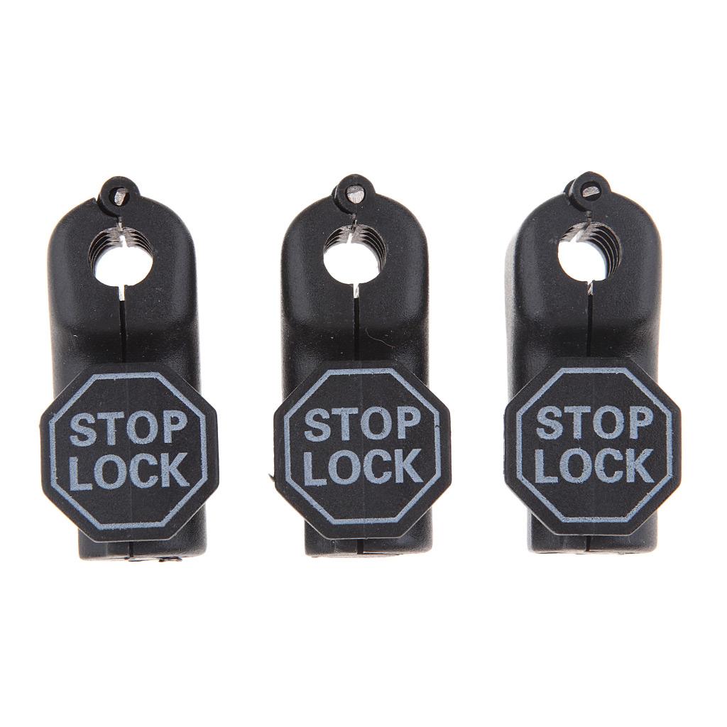 100 Pack Hook Stop Lock Safety Lockout Padlock Anti-Theft Lock Black 4.5 mm