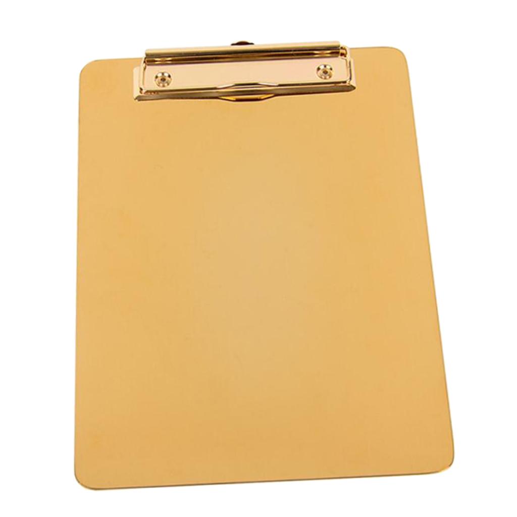 Portable Clipboard Stainless Steel Writing Board Metal Clip Document Holder 225×310mm