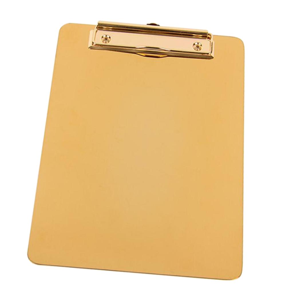 Portable Clipboard Stainless Steel Writing Board Metal Clip Document Holder 225×310mm