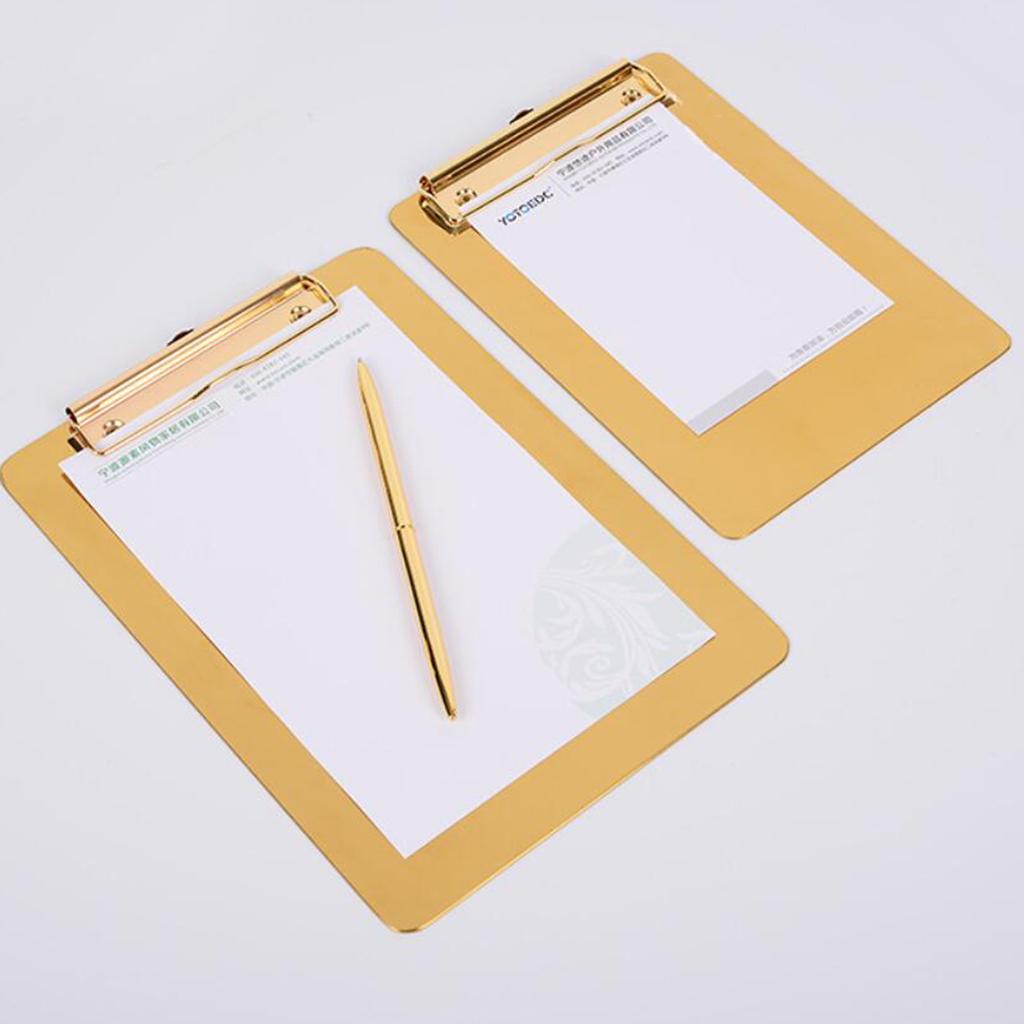 Portable Clipboard Stainless Steel Writing Board Metal Clip Document Holder 225×310mm