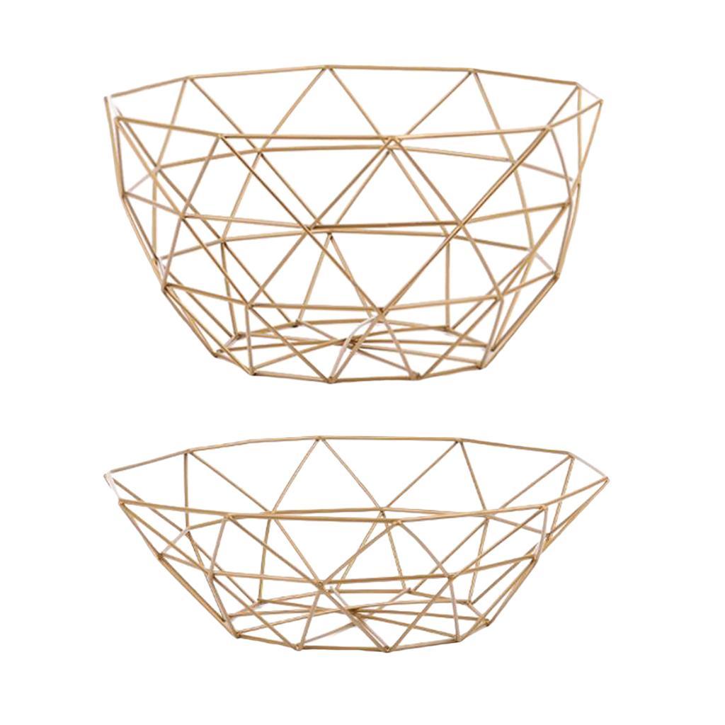 Metal Wire Fruit Snacks Basket Stand for Kitchen S