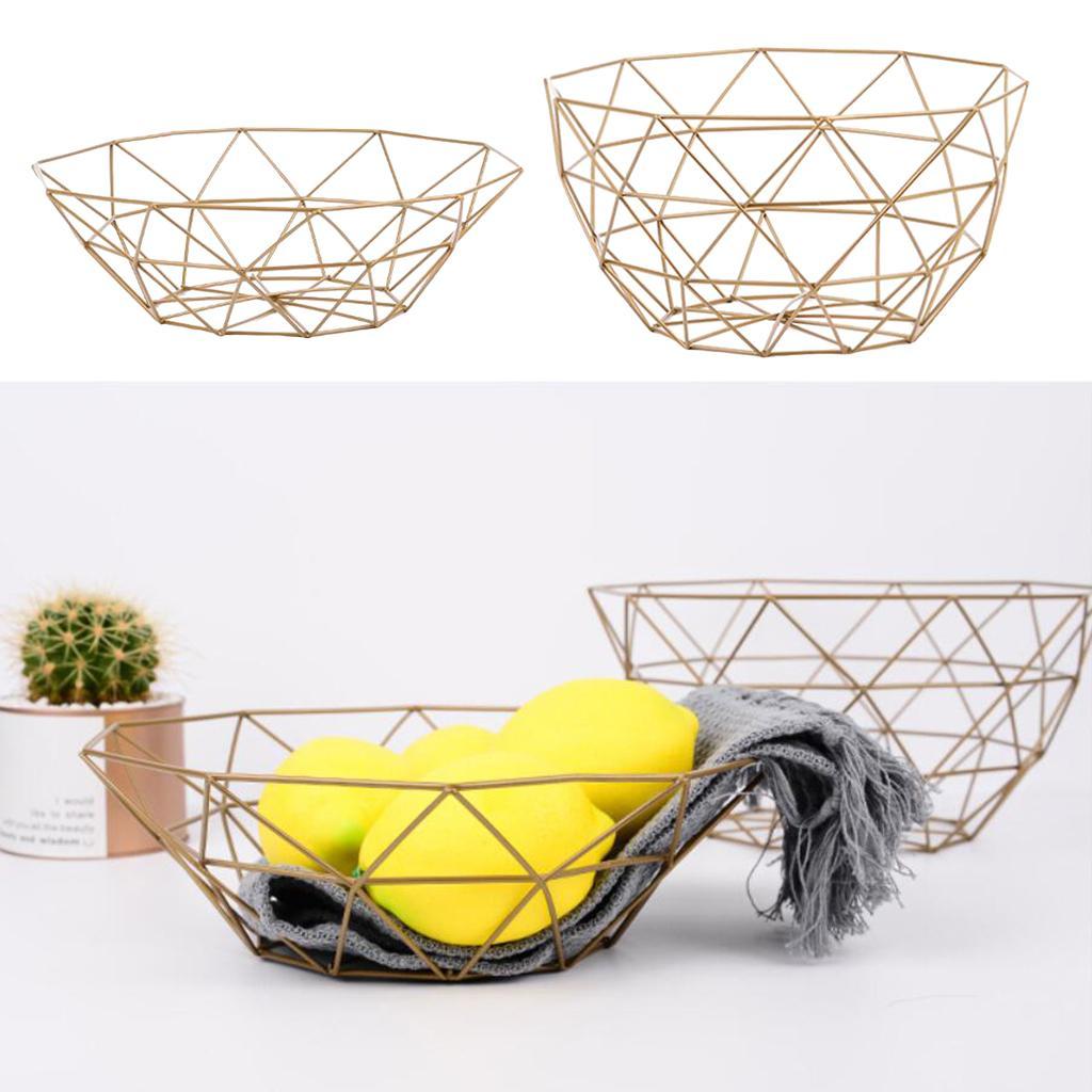 Metal Wire Fruit Snacks Basket Stand for Kitchen S