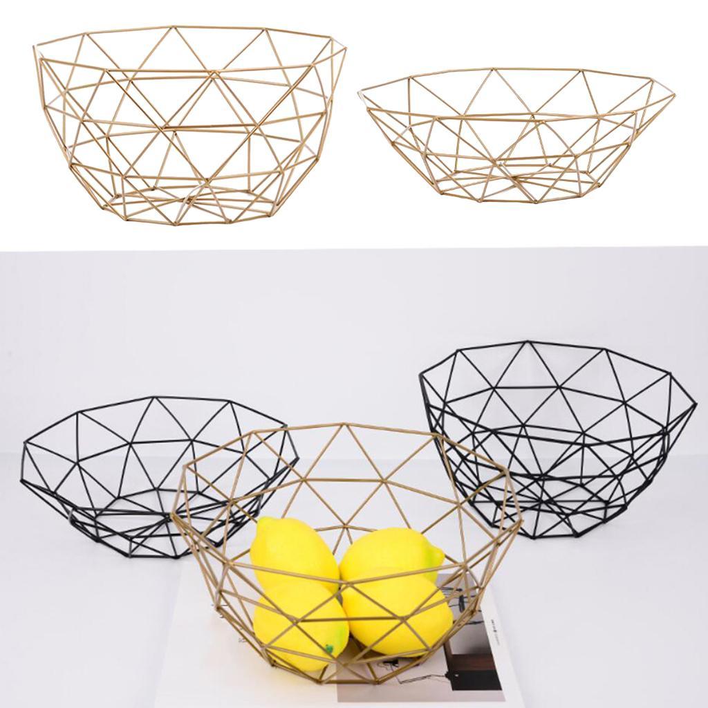 Metal Wire Fruit Snacks Basket Stand for Kitchen S