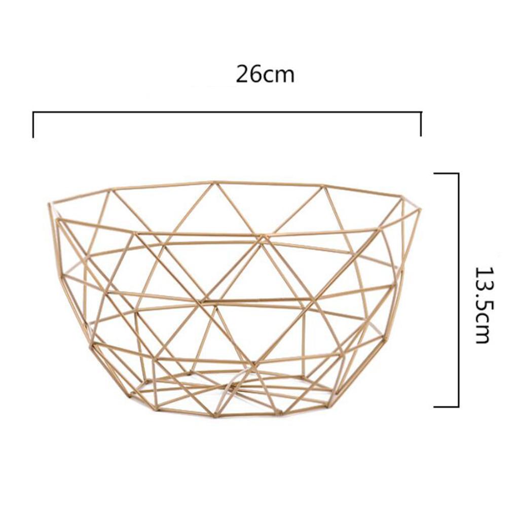 Metal Wire Fruit Snacks Basket Stand for Kitchen L