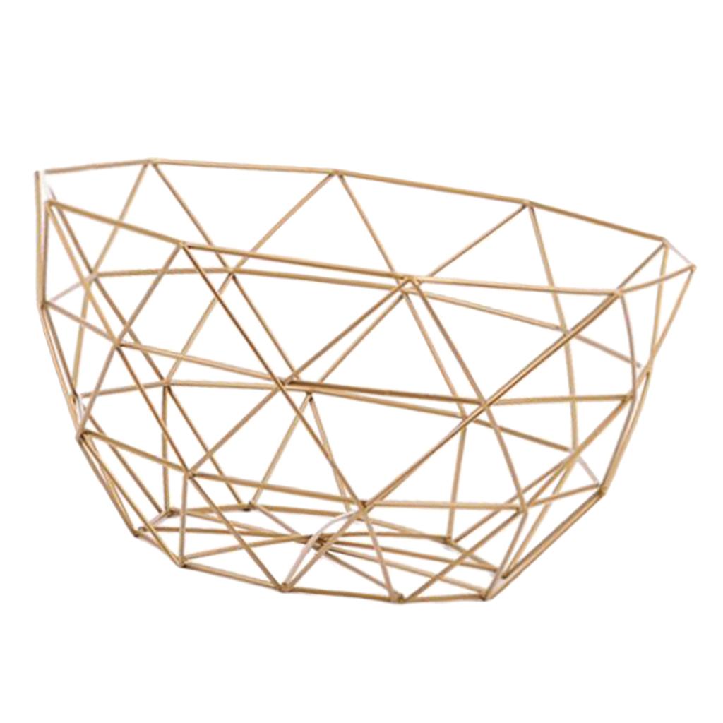 Metal Wire Fruit Snacks Basket Stand for Kitchen L