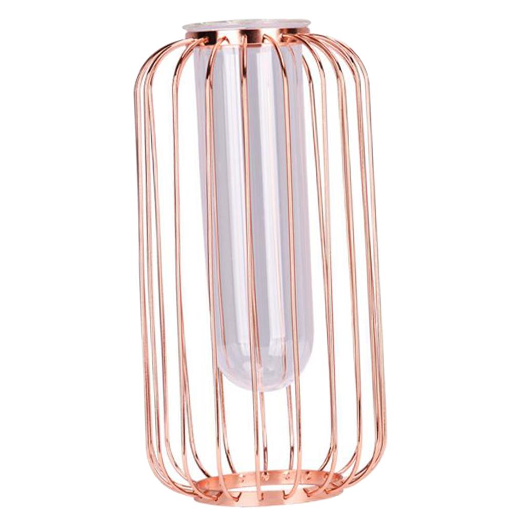 Iron vase Rose Gold  6 x 12 inch