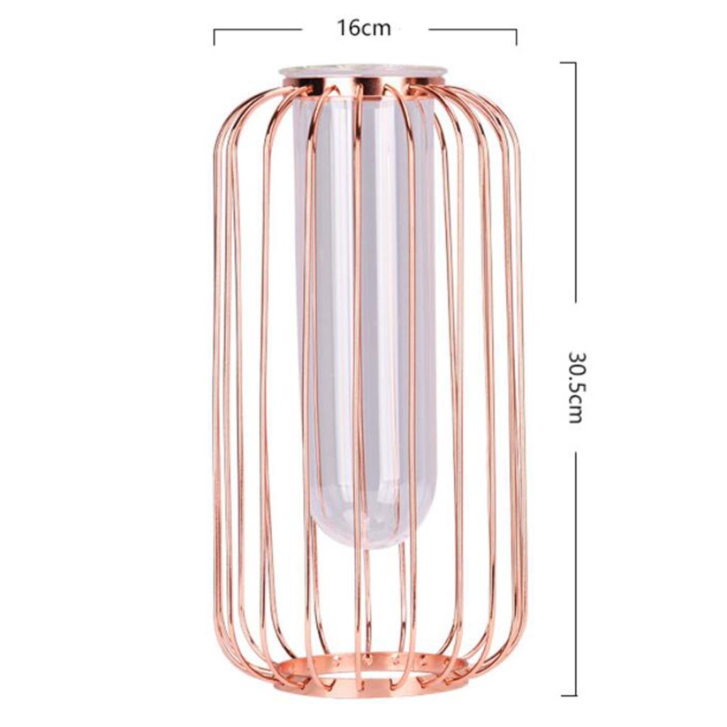 Iron vase Rose Gold  6 x 12 inch