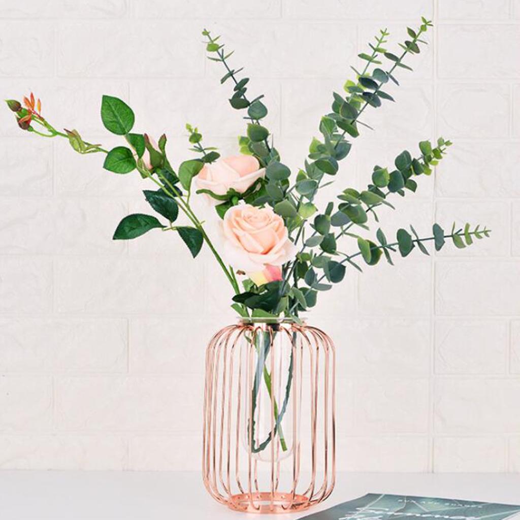 Iron vase Rose Gold  6 x 12 inch