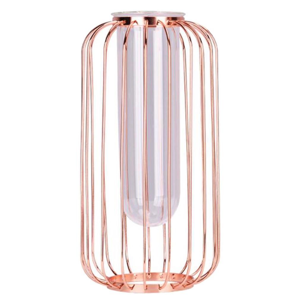 Iron vase Rose Gold  6 x 12 inch