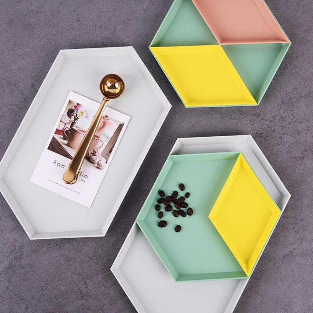 4 Pieces Geometric Combination Storage Trays fashionable desktop decoration