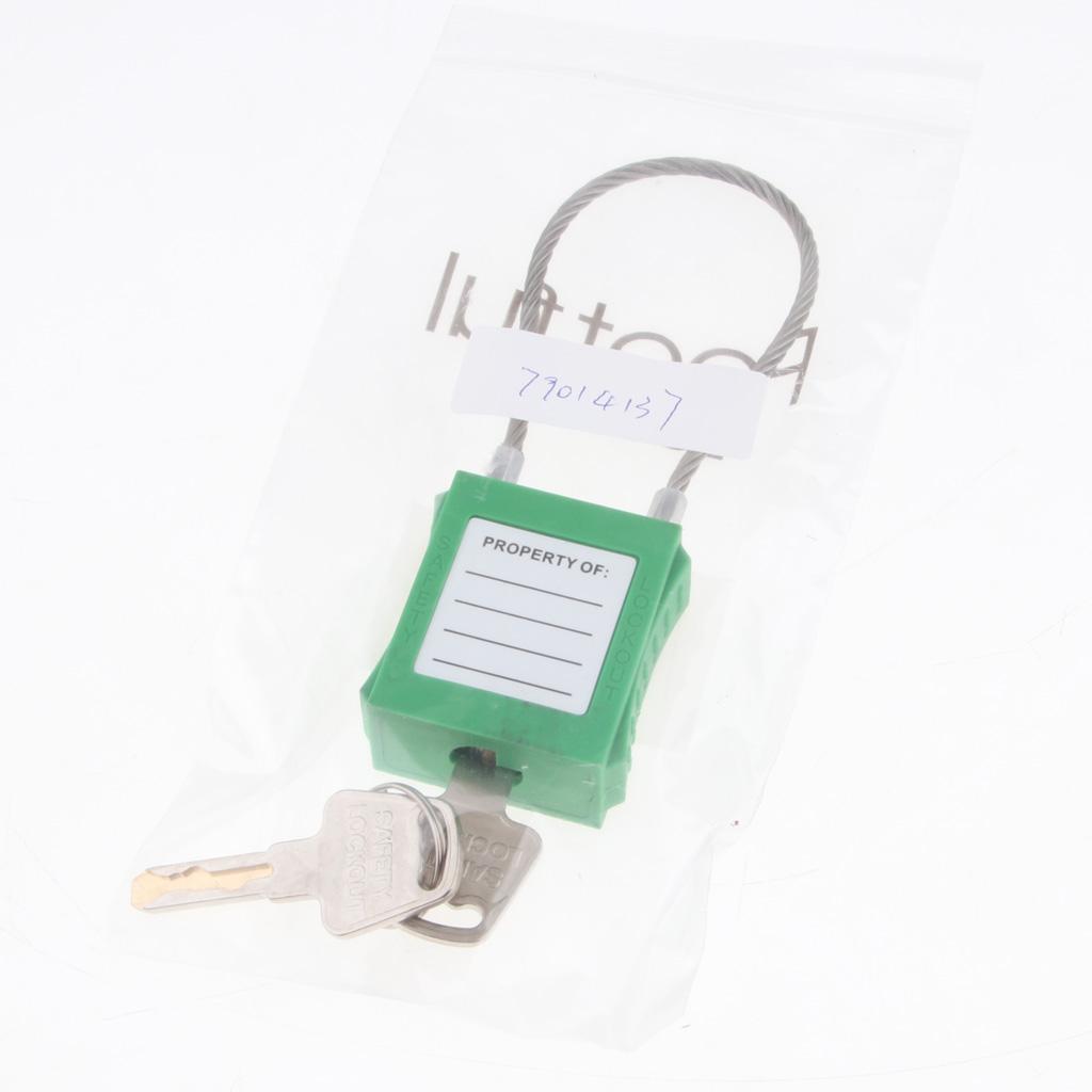 Stainless Steel PVC Curved Safety Mooring Rope Lockout Padlock Green