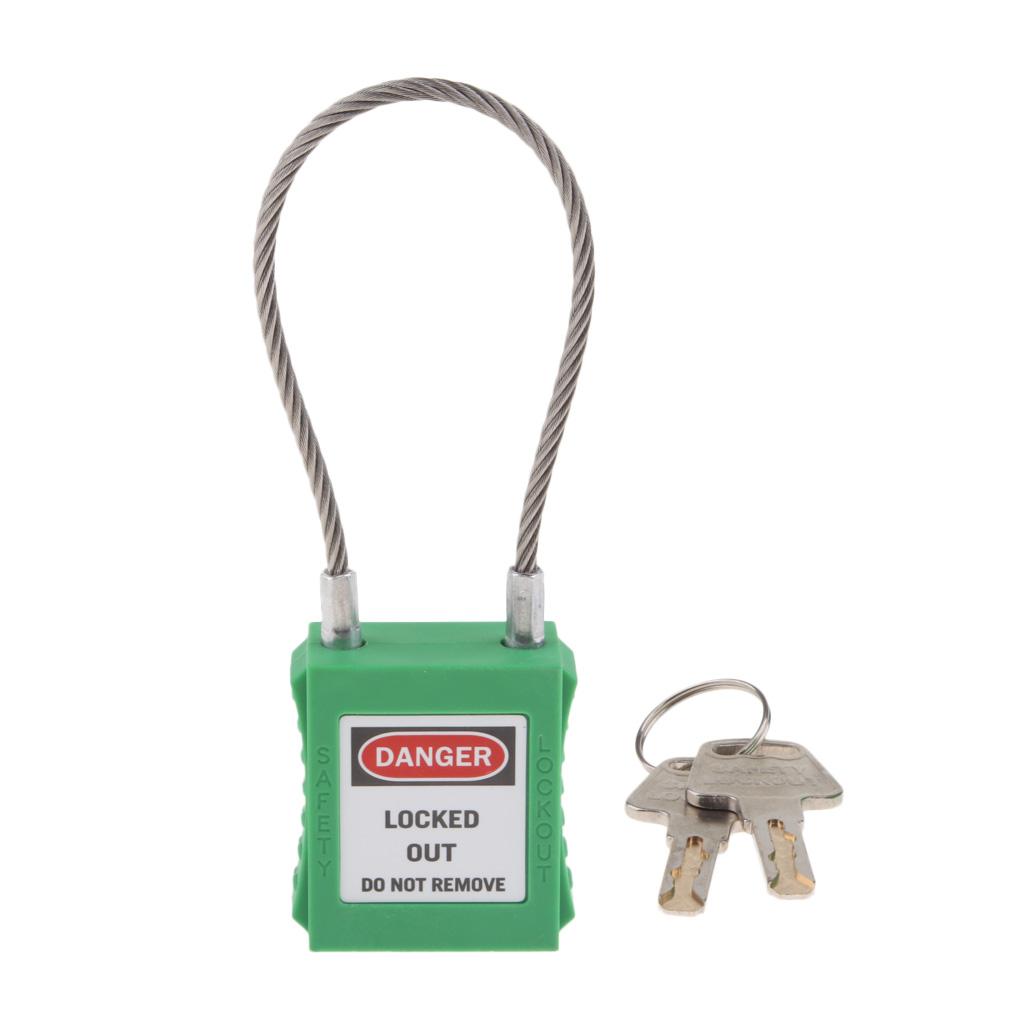 Stainless Steel PVC Curved Safety Mooring Rope Lockout Padlock Green