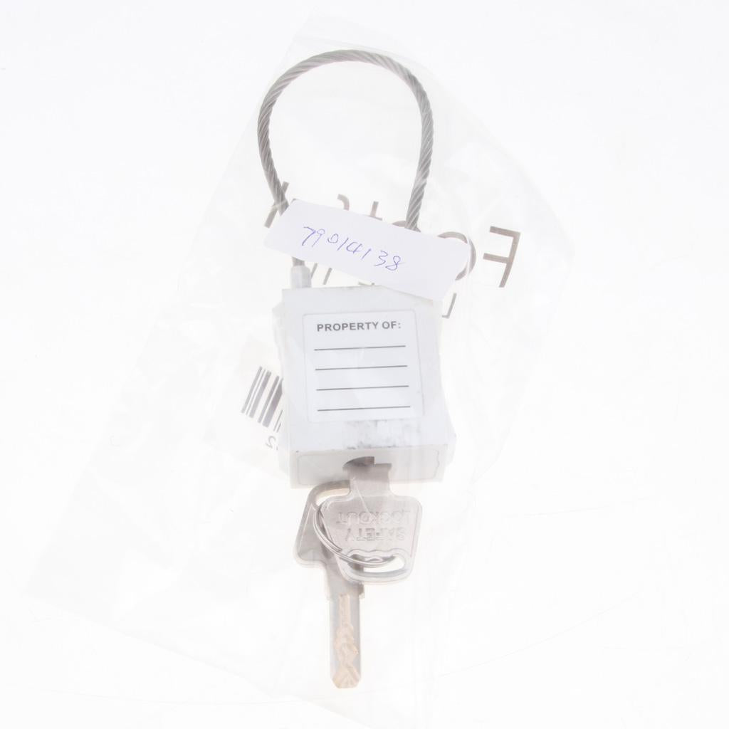 Stainless Steel PVC Curved Safety Mooring Rope Lockout Padlock White