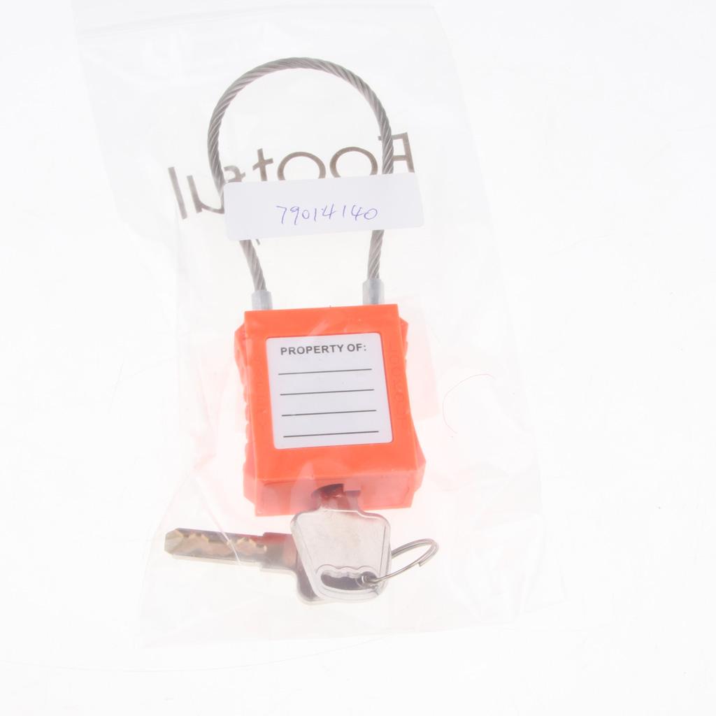 Stainless Steel PVC Curved Safety Mooring Rope Lockout Padlock Orange